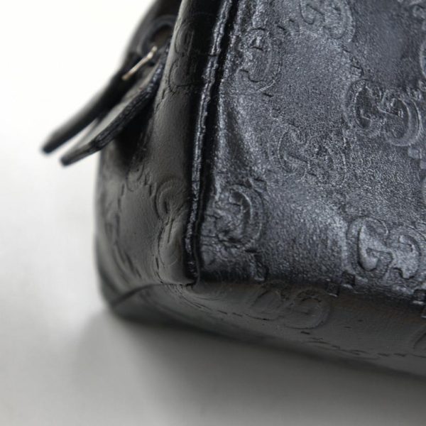 12206 5 Gucci GG Pattern Pouch Black