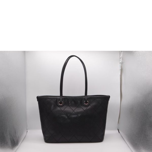 12222 2 Chanel Caviar Skin On The Road Leather Tote Bag Black