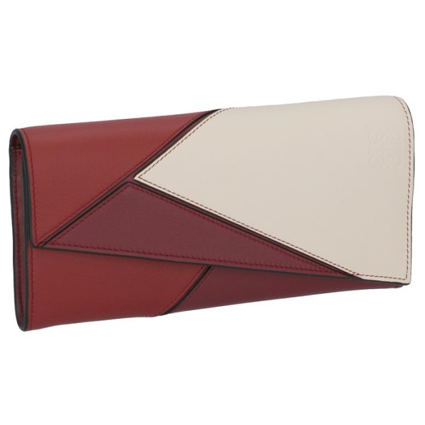 12230wt8000246968 LOEWE Puzzle Continental Wallet Dark Red