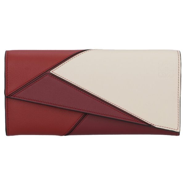 12230wt8000246968 1 LOEWE Puzzle Continental Wallet Dark Red