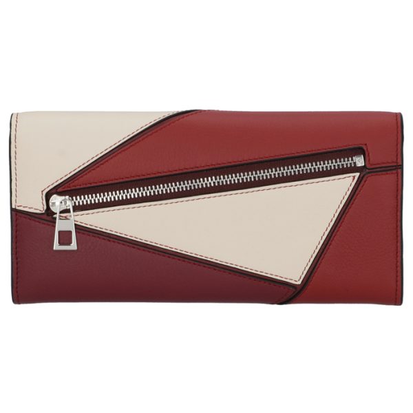 12230wt8000246968 2 LOEWE Puzzle Continental Wallet Dark Red