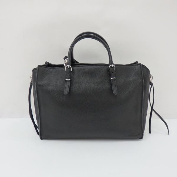 12249 2 Balenciaga Paper Zip Around Bag Black