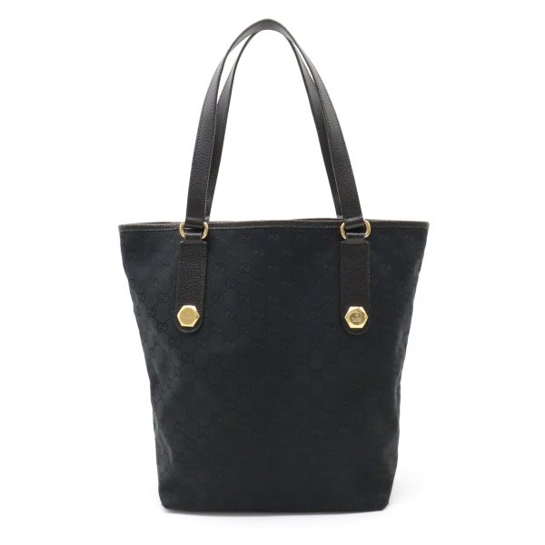 12300808 1 Gucci GG Canvas Shoulder Tote Bag Black