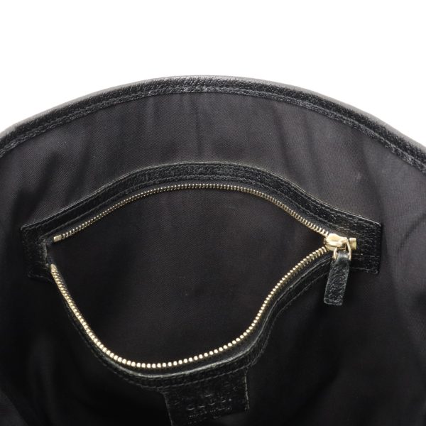 12300808 7 Gucci GG Canvas Shoulder Tote Bag Black