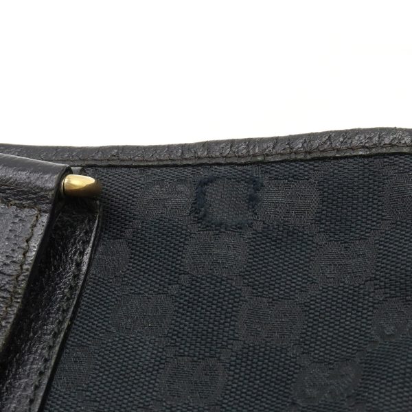 12300808 8 Gucci GG Canvas Shoulder Tote Bag Black