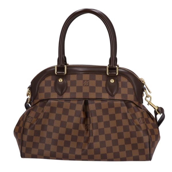 12314 2 Louis Vuitton Trevi PM Damier Handbag Brown