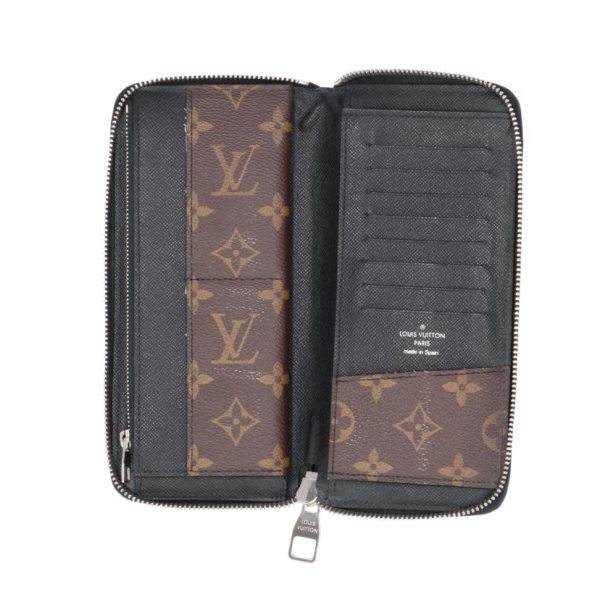 12352 5 Louis Vuitton Zippy Wallet Vertical Monogram Macassar Brown