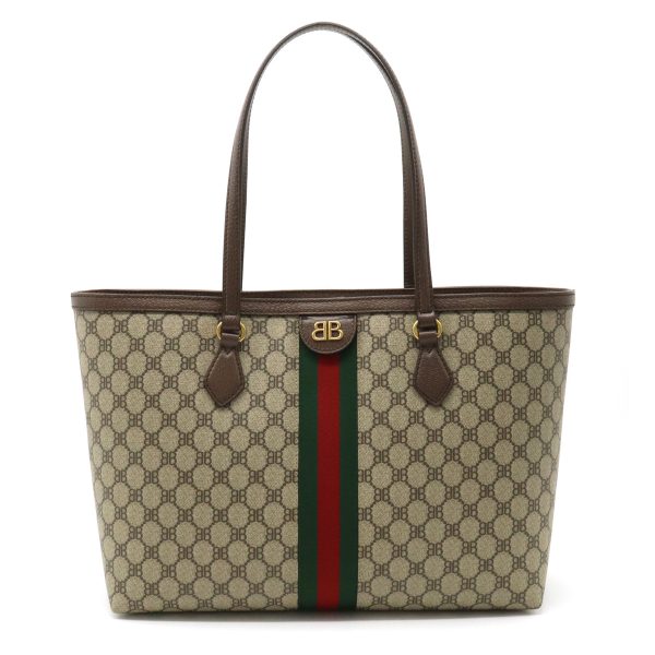 12360347 1 Balenciaga Gucci Hacker Project Medium PVC Tote Bag Khaki Beige Mocha Brown