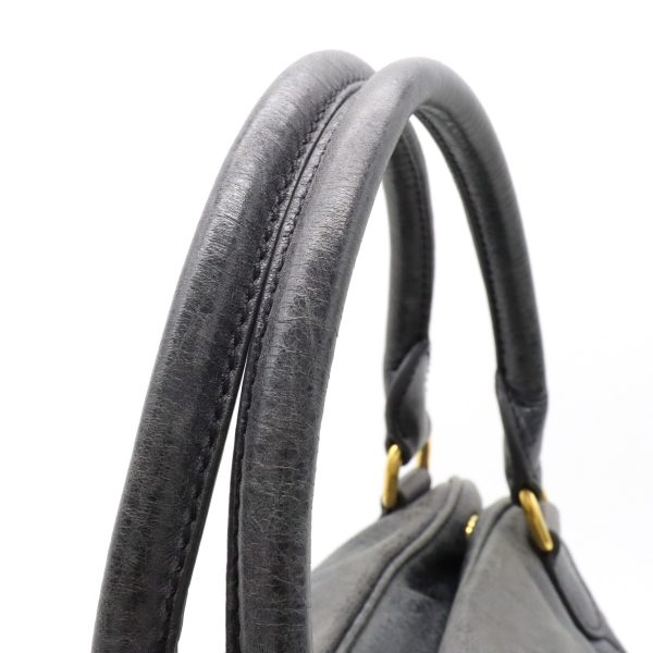 12360401 7 Miu Miu Handbag Tote 2way Shoulder Leather Gray