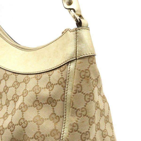 12380431 8 Gucci GG Canvas Abbey Shoulder Bag Leather Beige