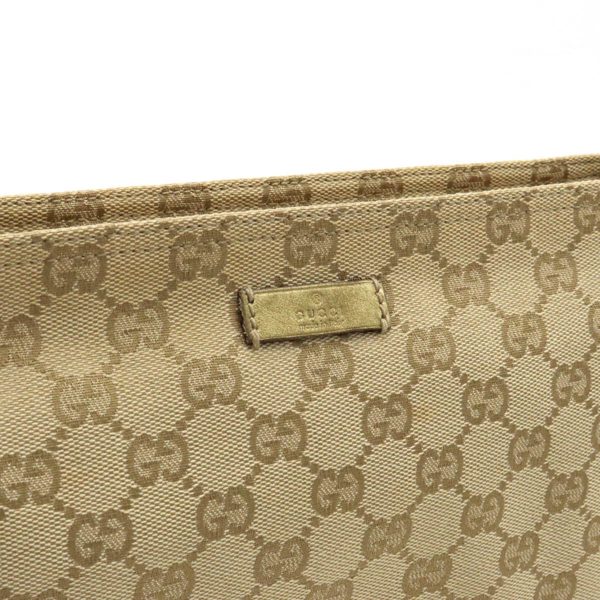 12390737 7 Gucci GG Canvas Pochette Crossbody Metallic Leather Beige Pink Gold