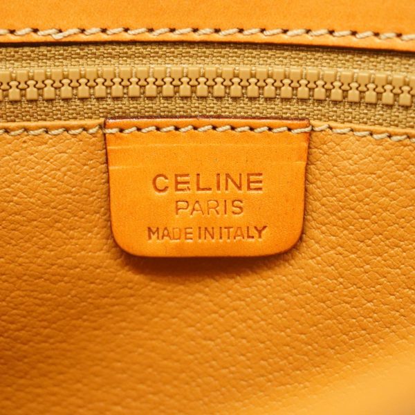 1240001039649 5 Celine Clutch Macadam PVC Leather Light Brown Gold