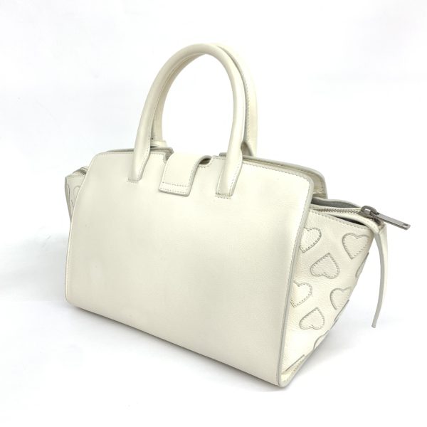 1240001073432 3 Yves Saint Laurent Leather 2Way Bag White