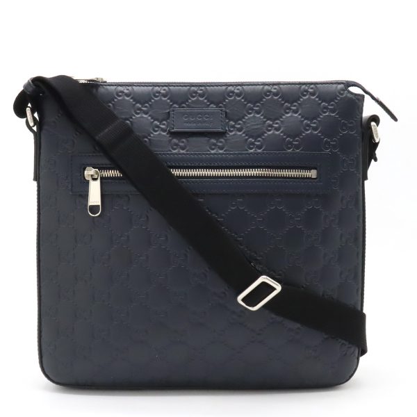 12400582 1 Gucci Guccisima Shoulder Bag Leather Navy