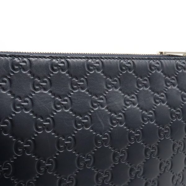 12400582 7 Gucci Guccisima Shoulder Bag Leather Navy