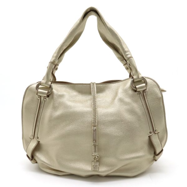 12400742 1 Celine Metallic Leather Tote Gold