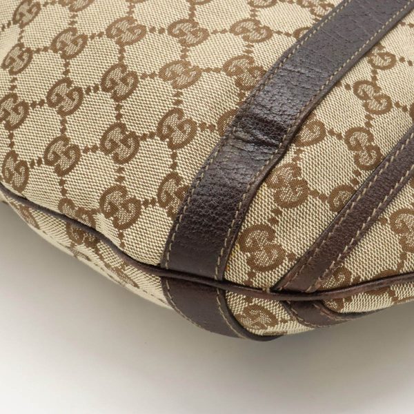 12400899 3 Gucci GG Canvas Tote Bag Leather Beige Brown