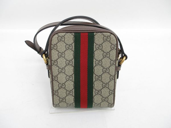 1240102047032 2 Gucci GG Supreme Ophidia Crossbody Bag PVC Leather Brown