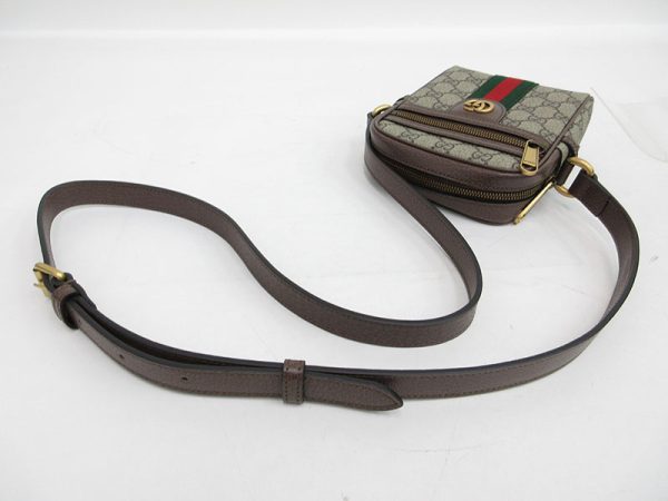 1240102047032 6 Gucci GG Supreme Ophidia Crossbody Bag PVC Leather Brown