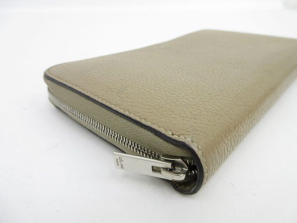 1240603040518 6 Celine Round Zipper Long Wallet Beige