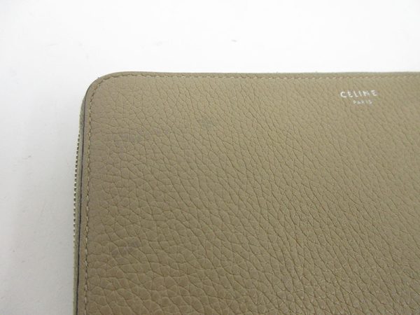 1240603040518 7 Celine Round Zipper Long Wallet Beige