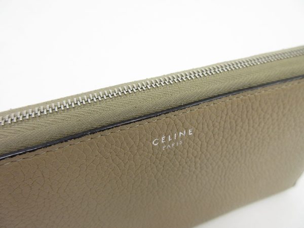 1240603040518 8 Celine Round Zipper Long Wallet Beige