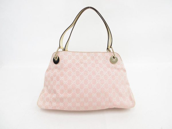 1240901001963 2 Gucci Eclipse GG Tote Bag Pink Canvas Leather