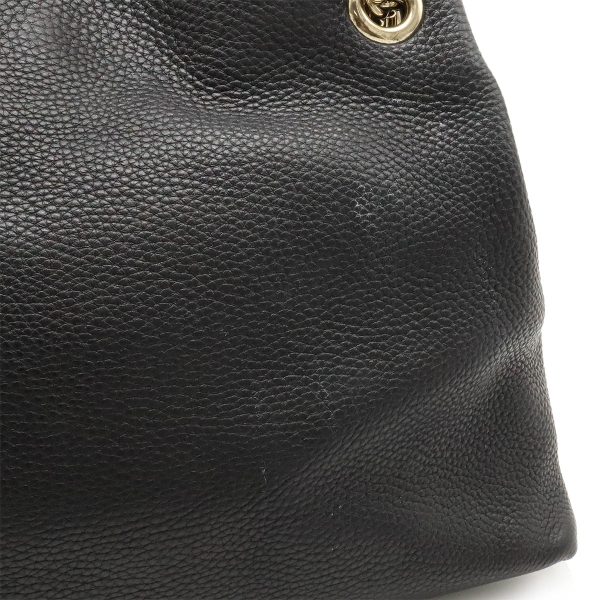 12410581 7 Gucci Soho Chain Shoulder Bag Leather Black