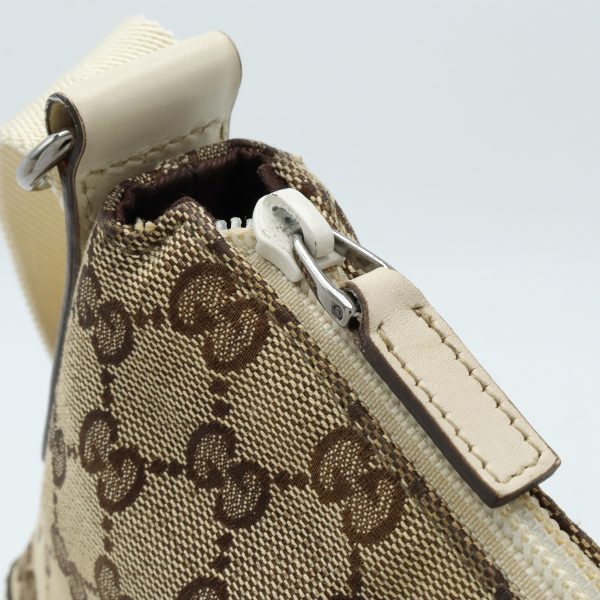 12410683 7 Gucci GG Canvas Crossbody Bag Leather Beige Ivory