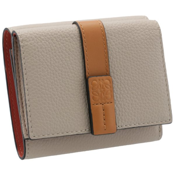 12412ab4100512463 LOEWE Trifold Wallet Beige