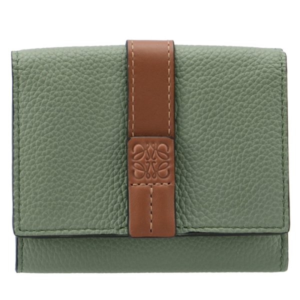 12412ab4100516465 1 LOEWE Trifold Wallet Green