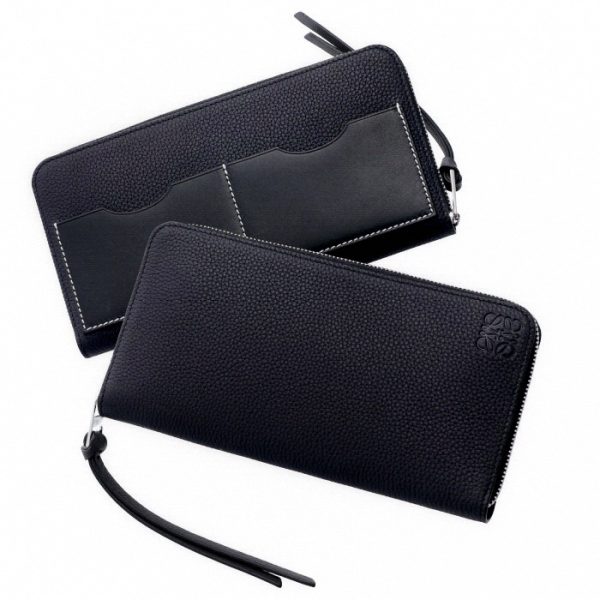 12412u0300515605 LOEWE Zip Around Wallet Midnight Blue Black