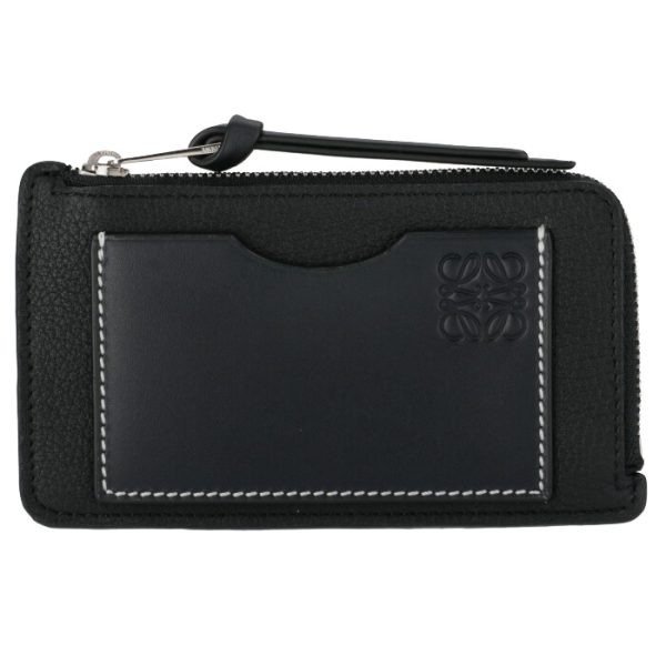 12412u0400511100 1 LOEWE Bicolor Coin Card Holder Black