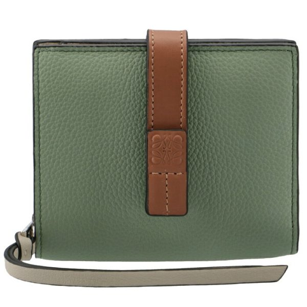 12412z4400516465 1 LOEWE Compact Zip Wallet Green