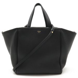 12420055 1 CELINE Shoulder Bag Macadam PVC Leather Black