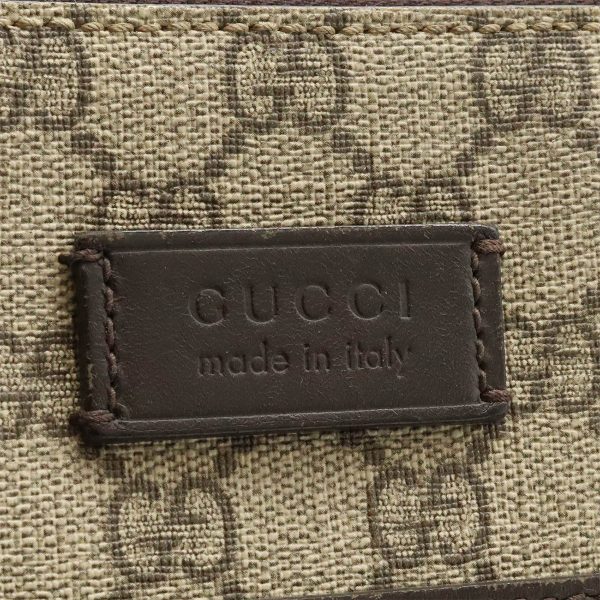 12420600 8 Gucci GG Supreme Shoulder Bag PVC Leather Khaki Brown