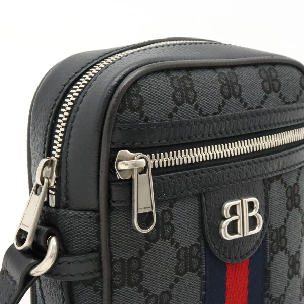 12420695 6 Gucci Balenciaga Hacker Project Shoulder Bag Canvas Black