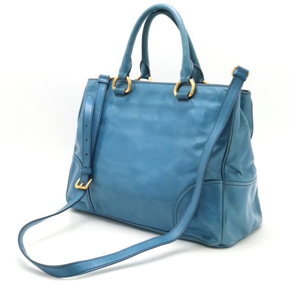 12430196 2 Miu Miu Vitello Shine Handbag Leather Oceano Blue