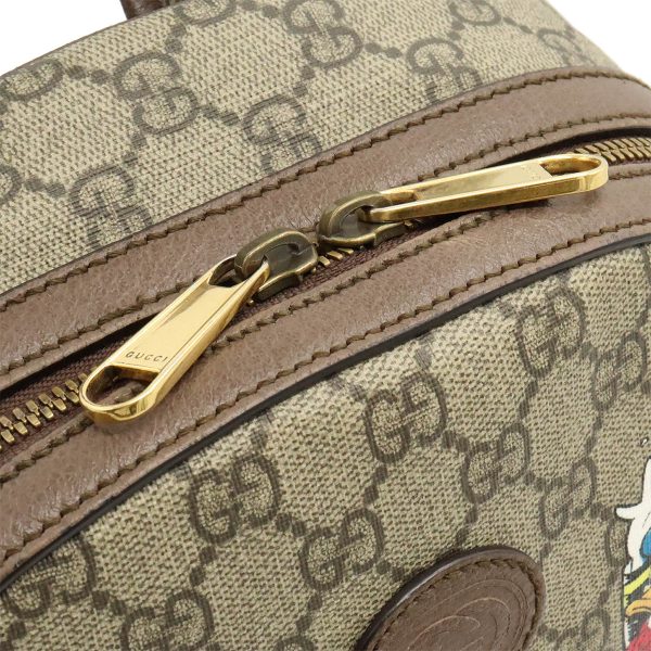 12430213 4 Gucci GG Supreme Disney Rucksack Backpack PVC Leather Khaki Beige