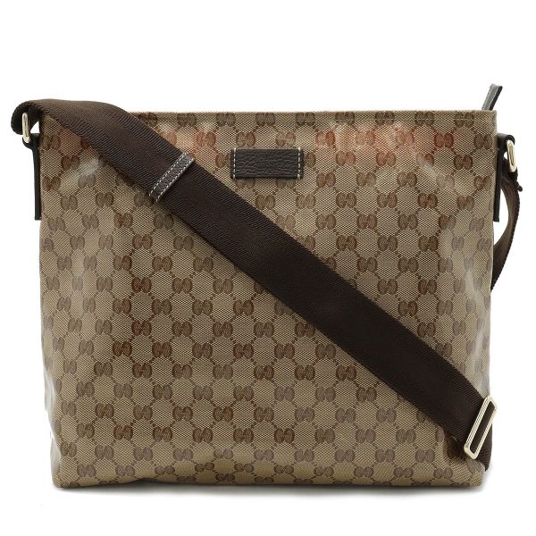 12430785 1 Gucci GG Canvas Sherry Line Tote Bag Leather Beige Ivory