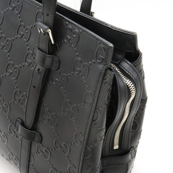 12430913 8 Gucci GG Embossed Tote Bag Leather Black