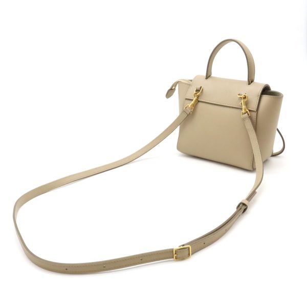 12440113 2 Celine Pico Belt Leather Handbag Beige