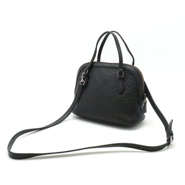 12440171 2 Gucci Mini Leather Shoulder Bag Black