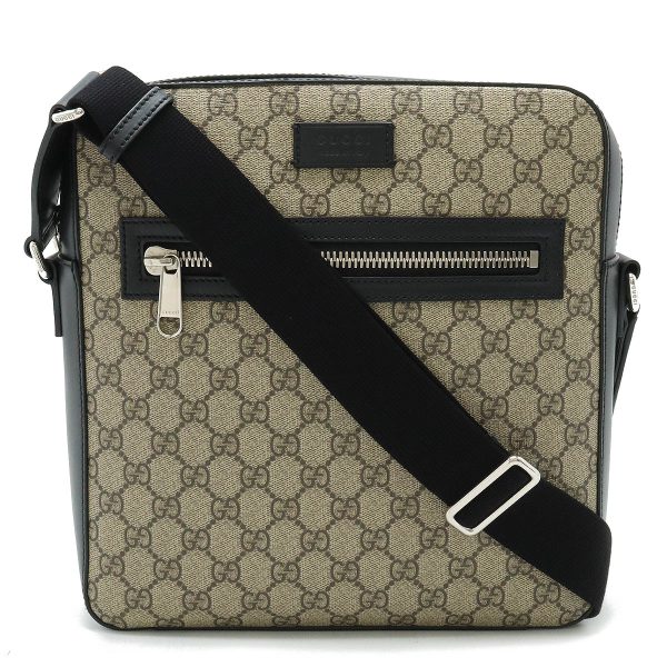 12440272 1 Gucci GG Supreme Shoulder Bag PVC Leather Beige Black