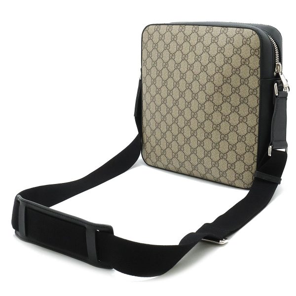 12440272 2 Gucci GG Supreme Shoulder Bag PVC Leather Beige Black