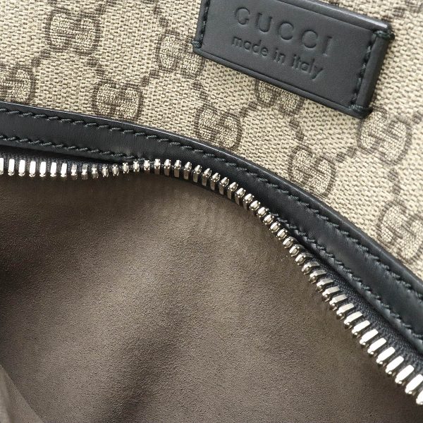 12440272 8 Gucci GG Supreme Shoulder Bag PVC Leather Beige Black