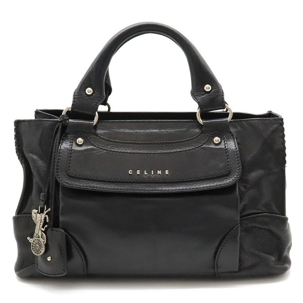 12440305 1 Celine Boogie Leather Handbag Black