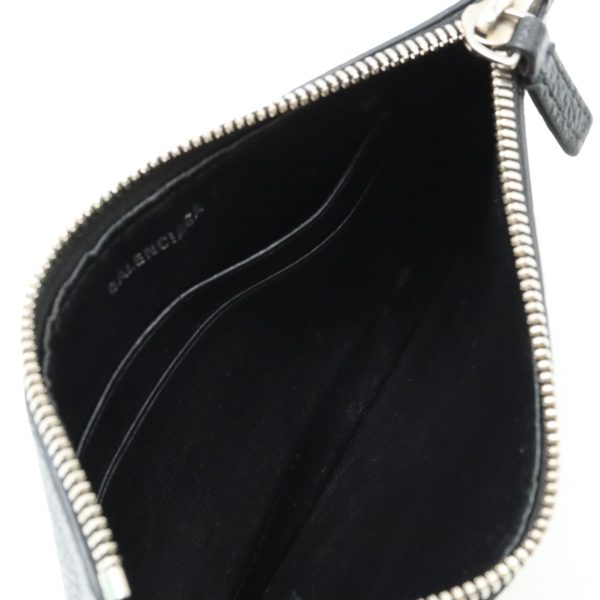 12440397 5 Balenciaga Leather Coin Case Black