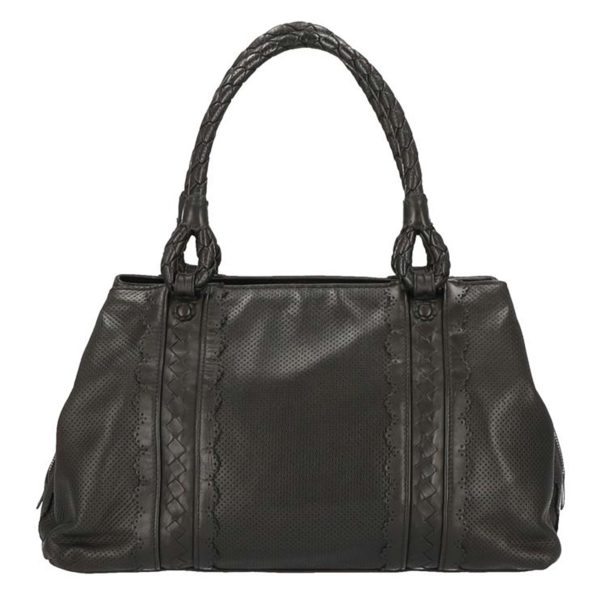 12560 1 Bottega Veneta Leather Handbag Black