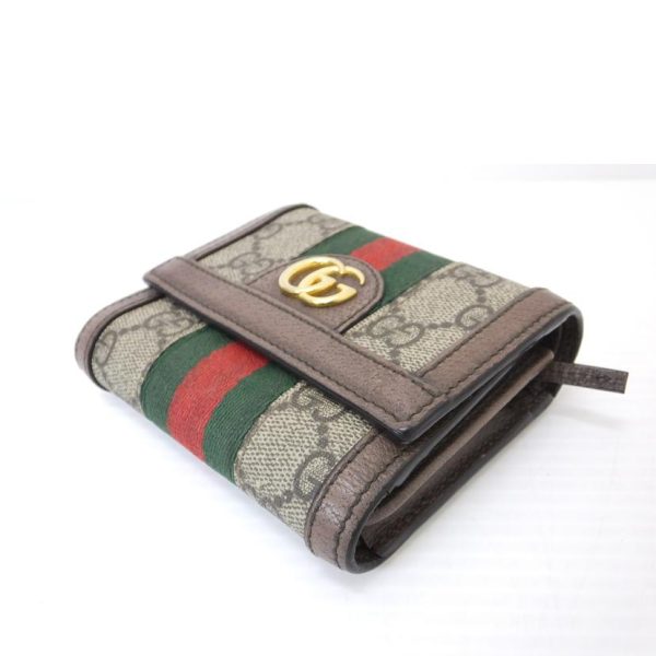 12617 3 Gucci GG Supreme Compact Wallet